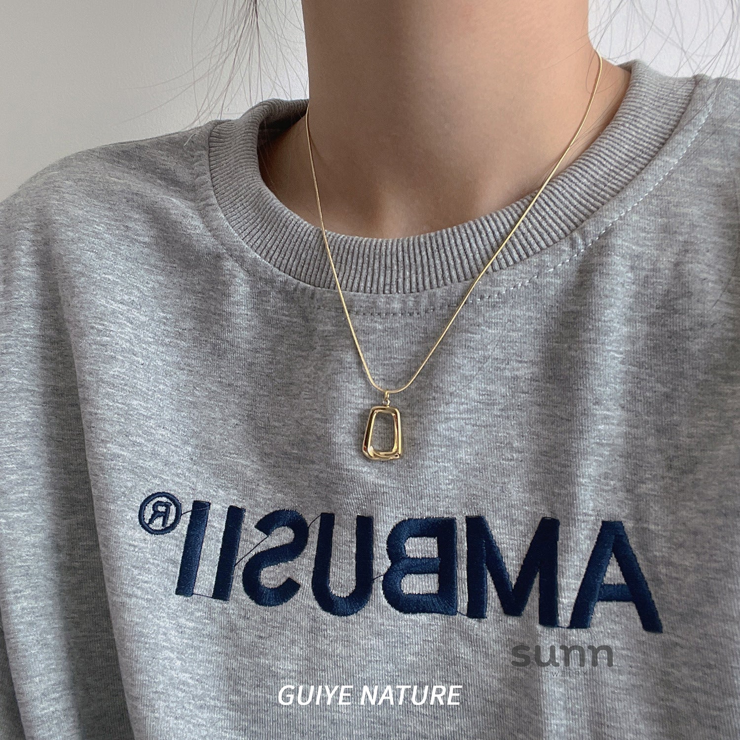 Mikayla Gold Geometric Necklace