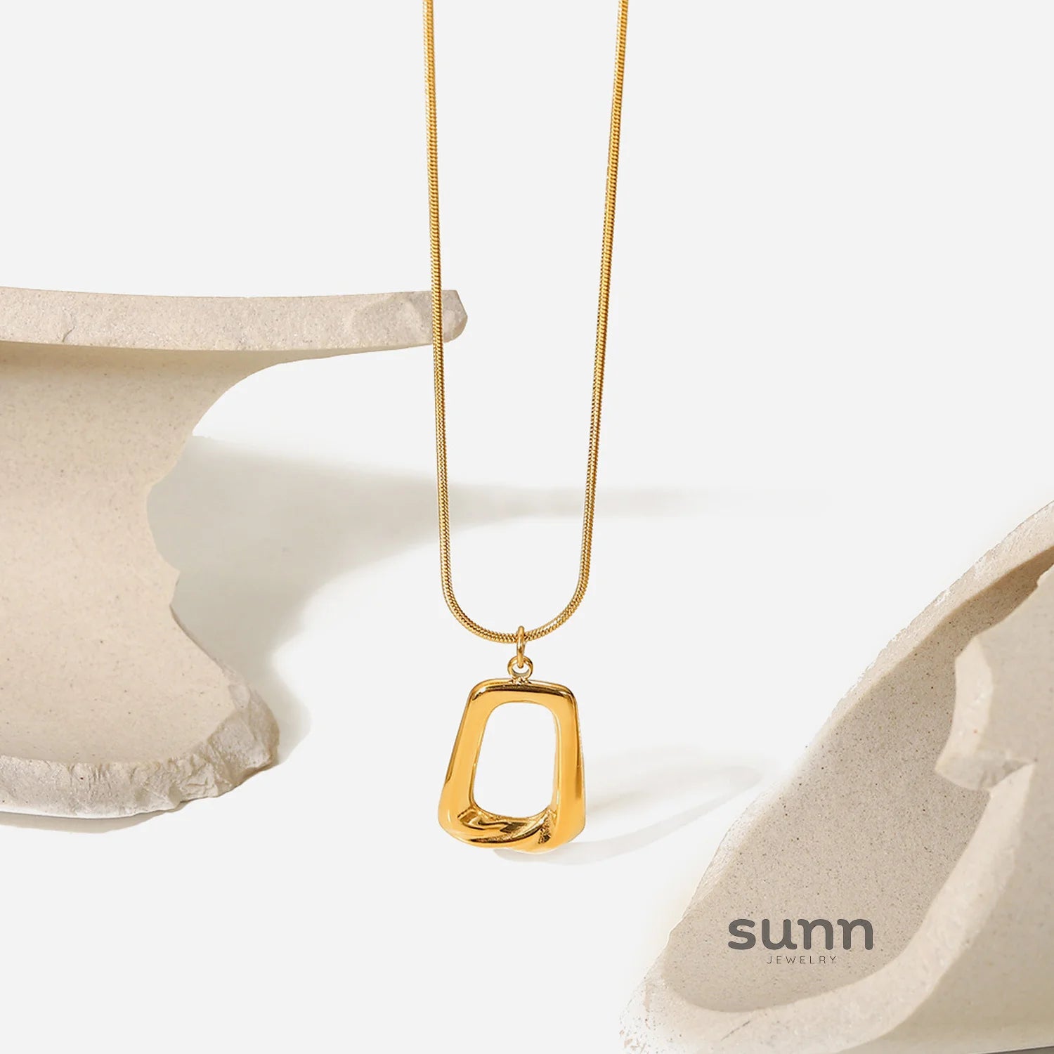 Mikayla Gold Geometric Necklace