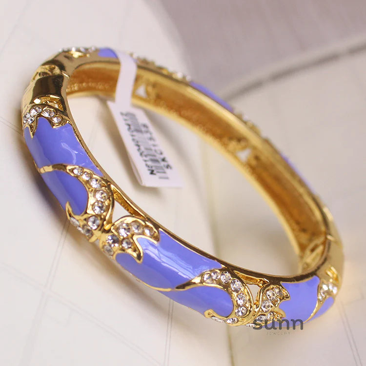Mikaylah Floral Enamel Bangle