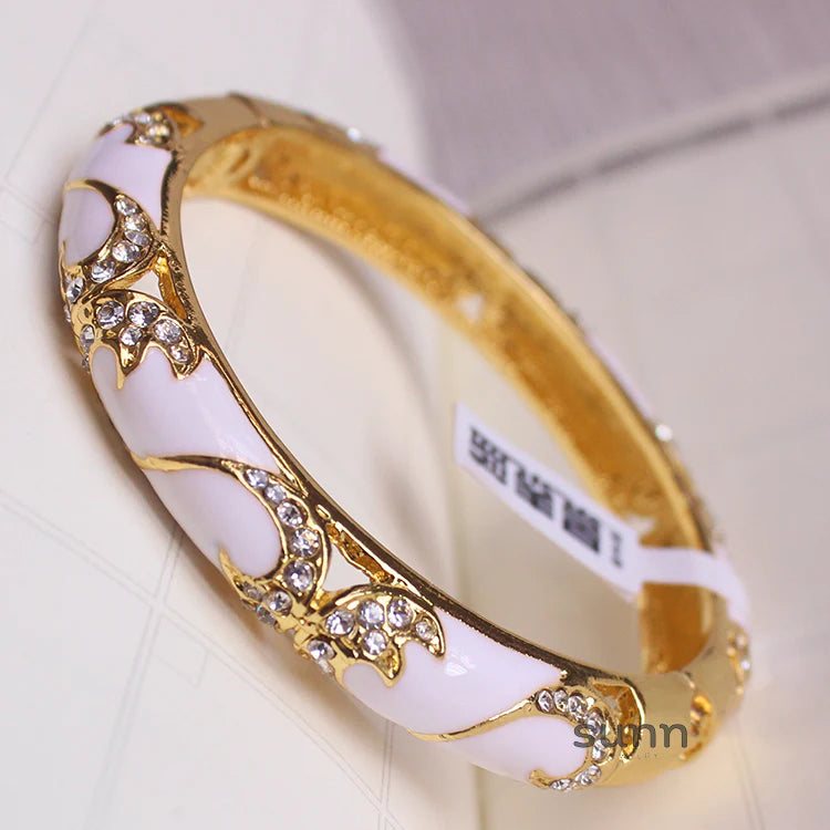 Mikaylah Floral Enamel Bangle