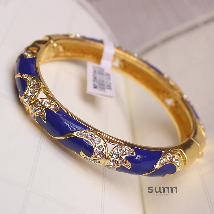 Mikaylah Floral Enamel Bangle