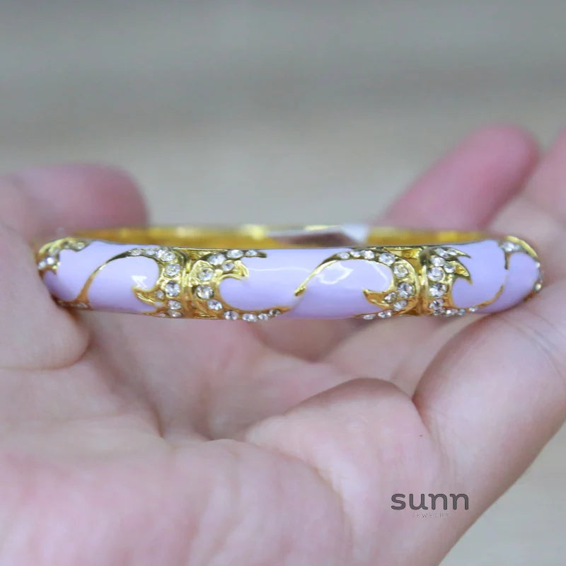 Mikaylah Floral Enamel Bangle