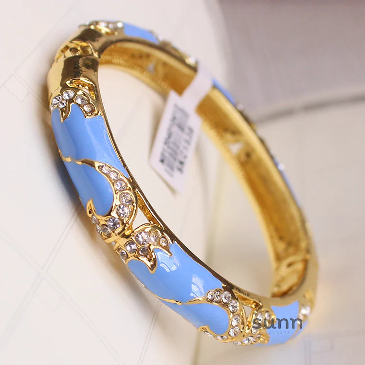 Mikaylah Floral Enamel Bangle
