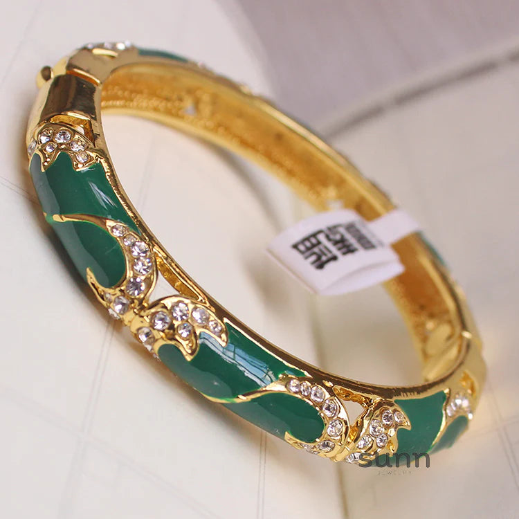 Mikaylah Floral Enamel Bangle