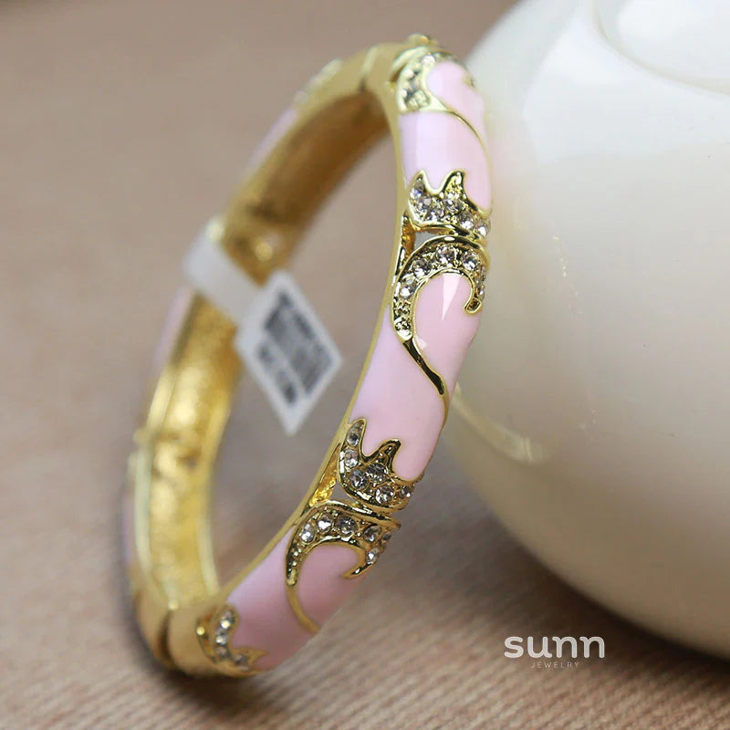 Mikaylah Floral Enamel Bangle