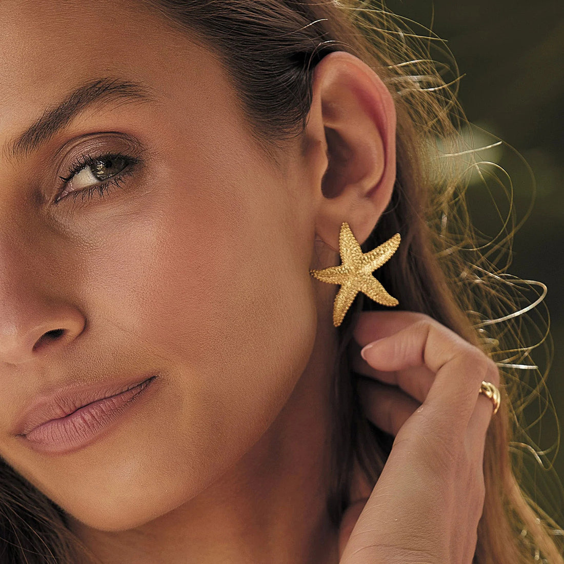 Mila Gilded Ocean Studs [CG565166]