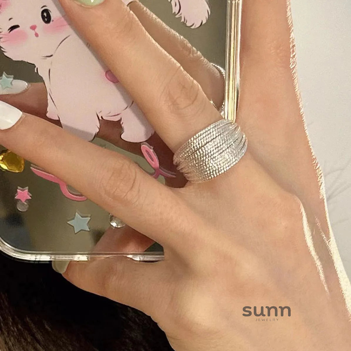 Mila Metallic Open Ring Set