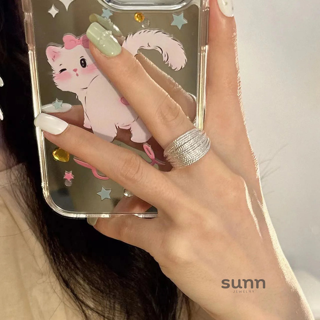 Mila Metallic Open Ring Set