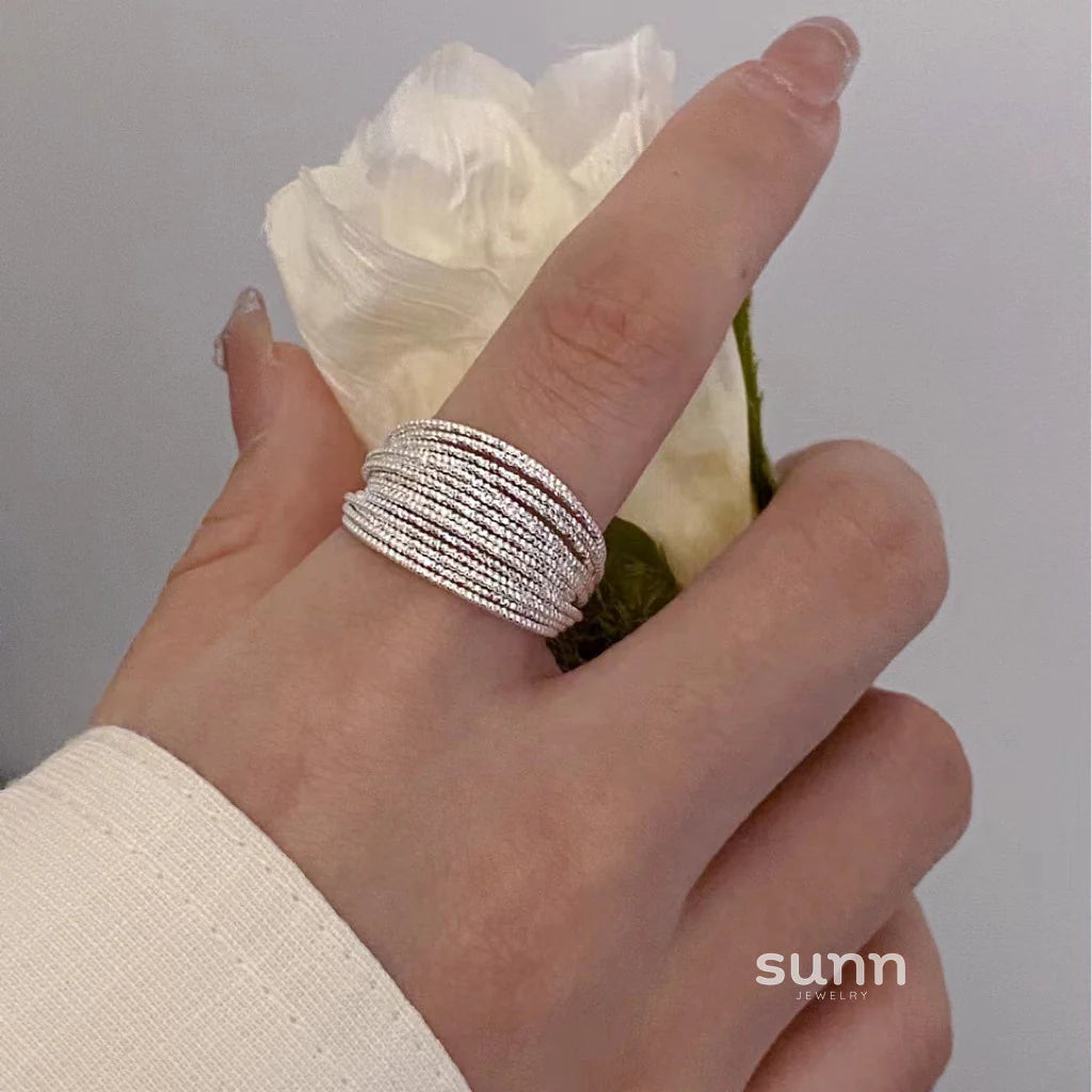 Mila Metallic Open Ring Set