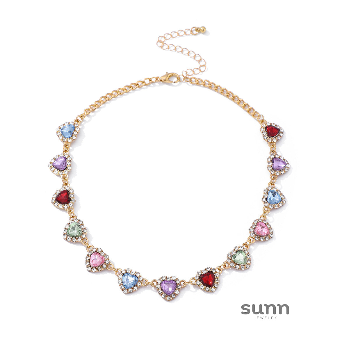 Milani Layered Gem Heart Necklace [1Y6O5CCL]
