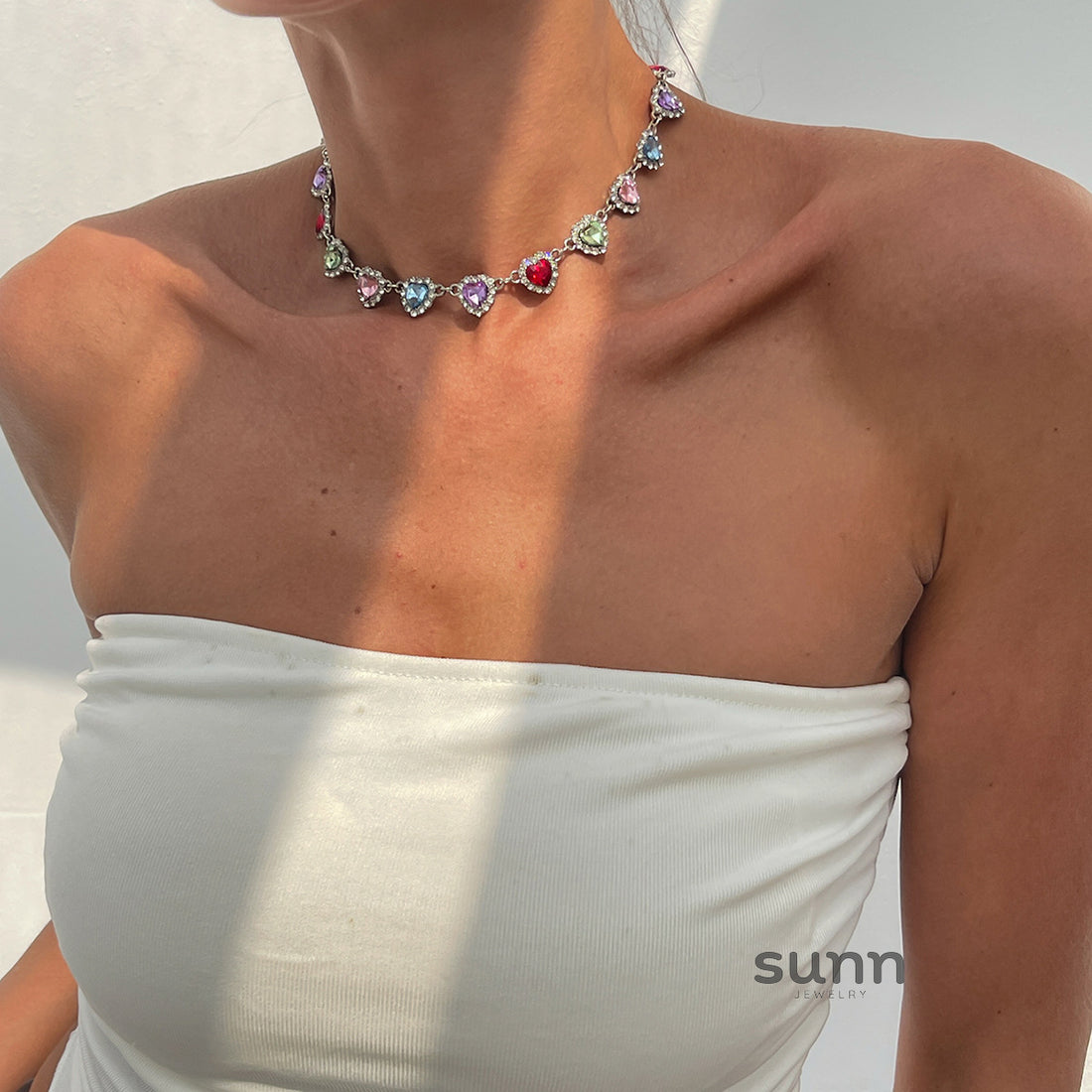 Milani Layered Gem Heart Necklace [JUKMLPN7]
