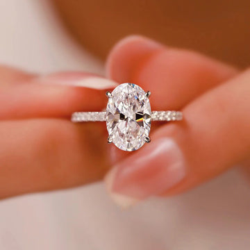 Mildred Oval Moissanite Ring [H422HI0K]