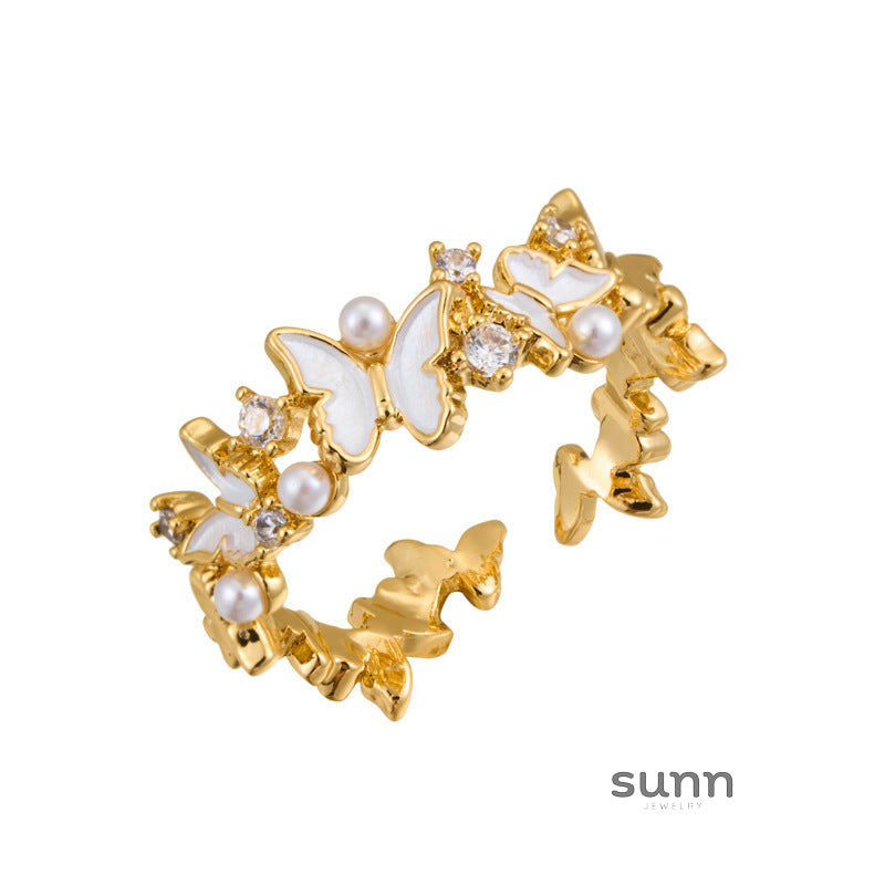 Milena Butterfly Enamel Ring [35OR85YZ]