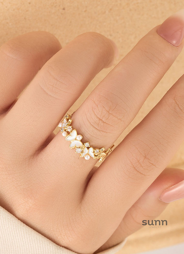 Milena Butterfly Enamel Ring [JZPY64A3]