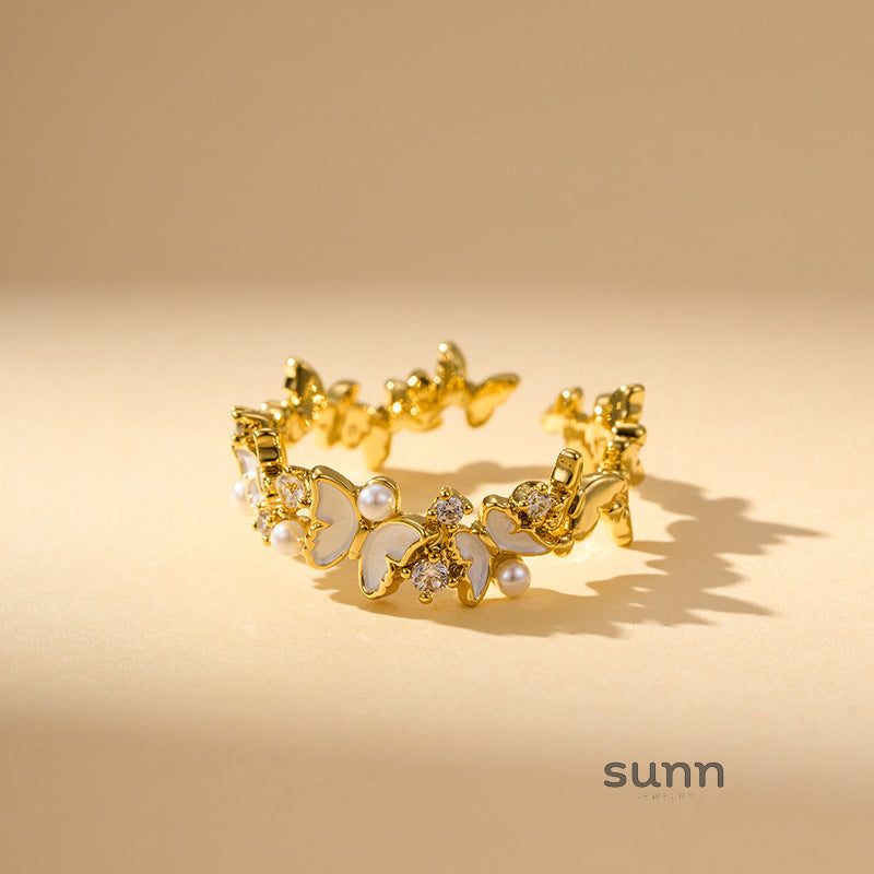 Milena Butterfly Enamel Ring [CF472S6B]