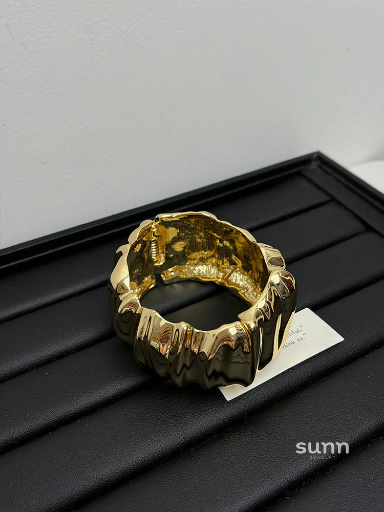 Milo Wide Polished Cuff Bracelet
