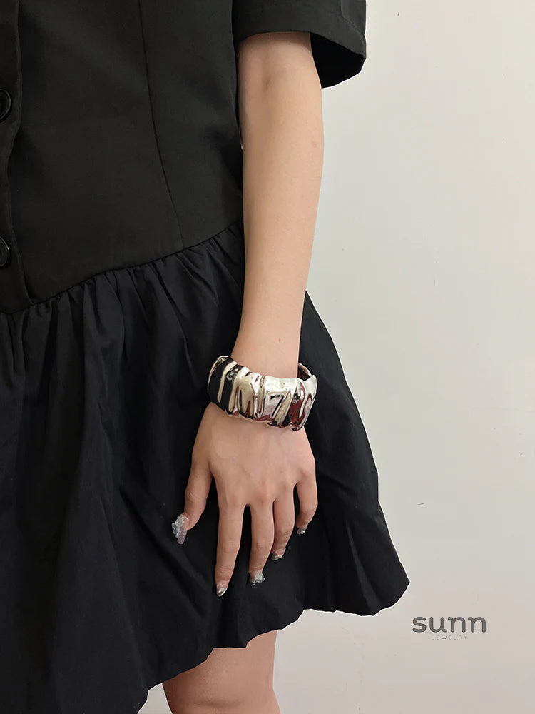 Milo Wide Polished Cuff Bracelet