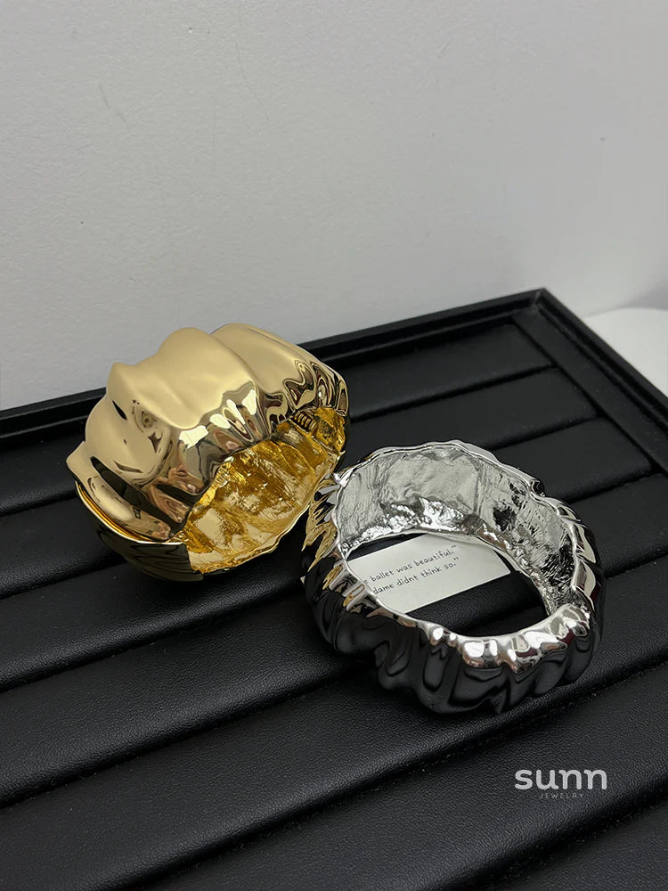 Milo Wide Polished Cuff Bracelet