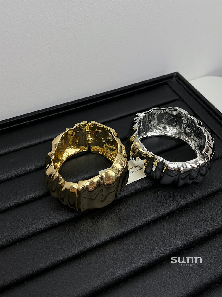 Milo Wide Polished Cuff Bracelet