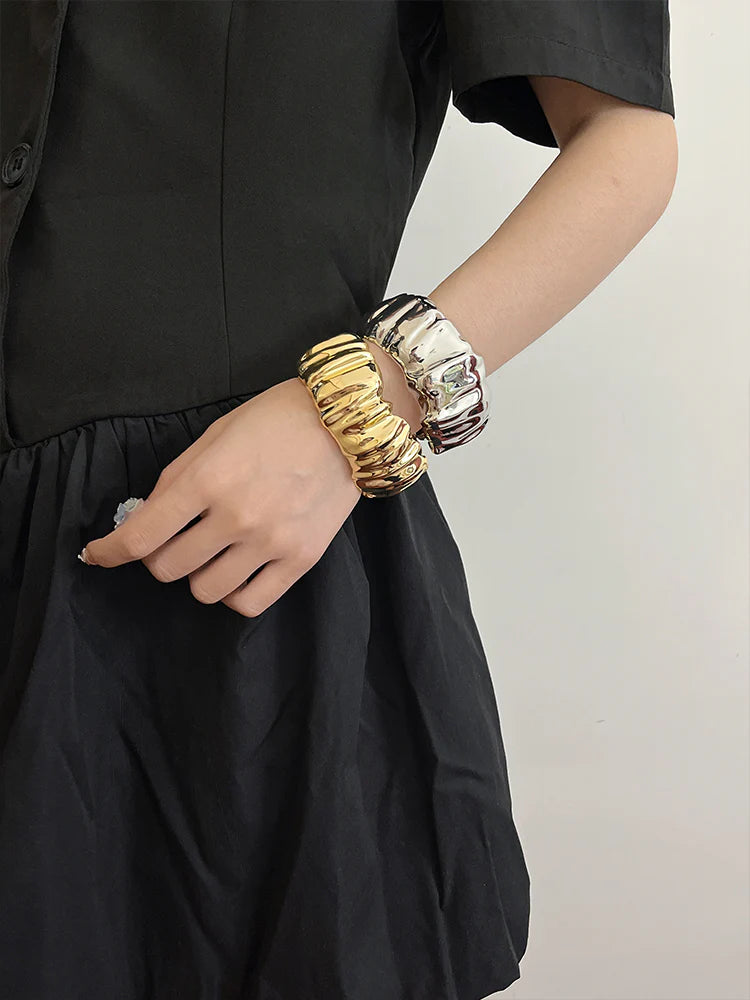 Milo Wide Polished Cuff Bracelet