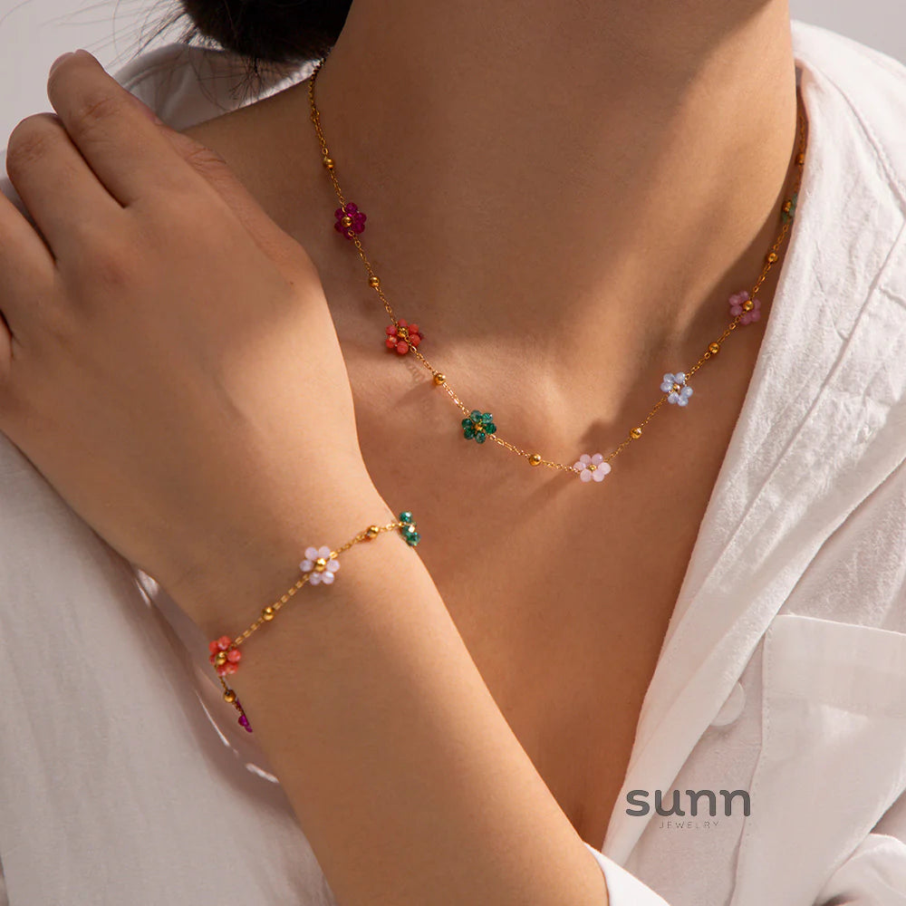 Mina Floral Charm Bracelet