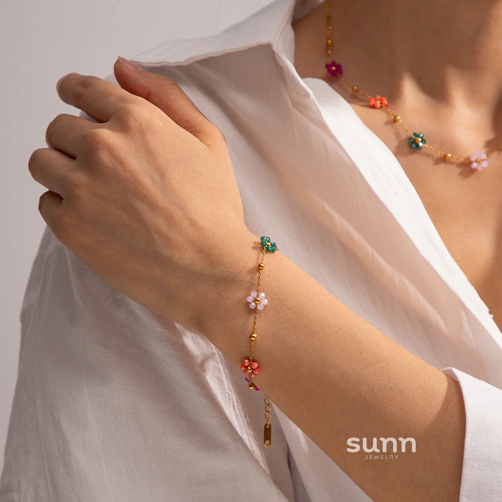 Mina Floral Charm Bracelet