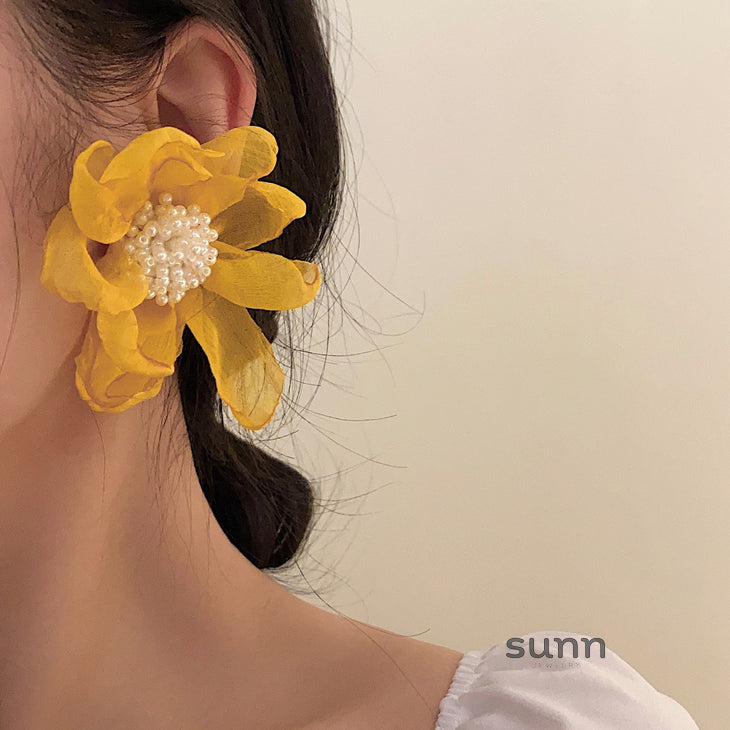 Minerva Silk Pearl Drop Earrings [79K5I0I2]