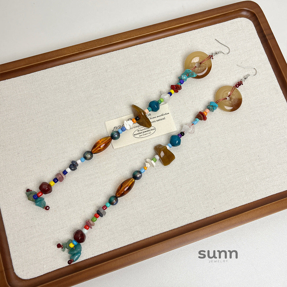 Minka Gemstone Tassel Earrings [0DXXLNUI]