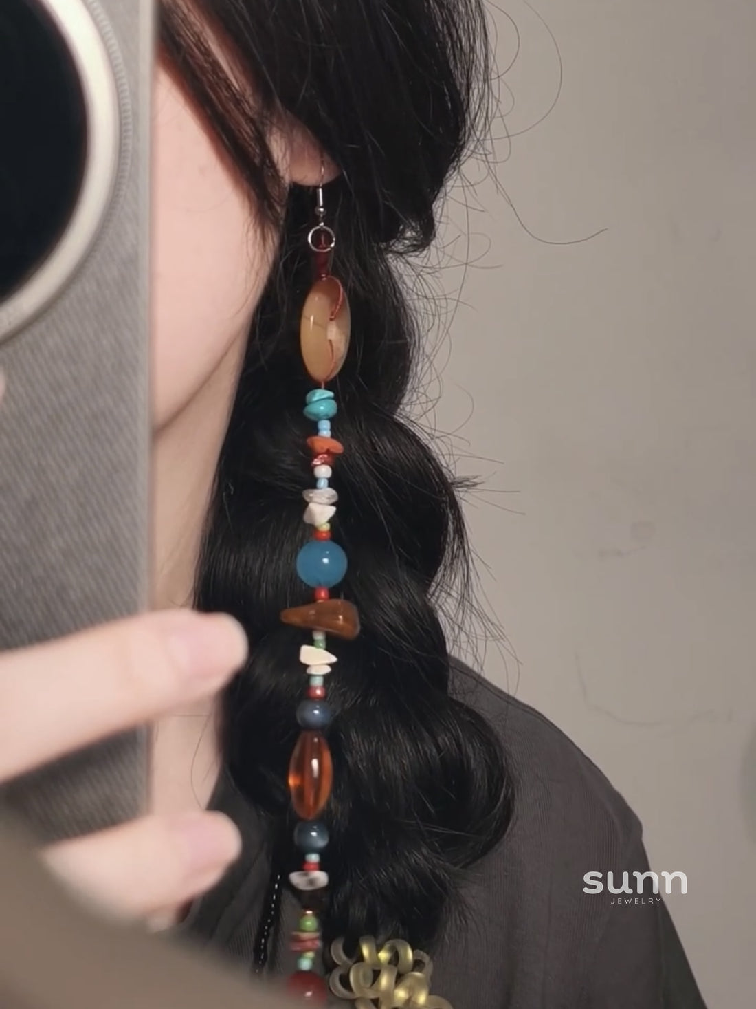 Minka Gemstone Tassel Earrings [JHK4T8PV]