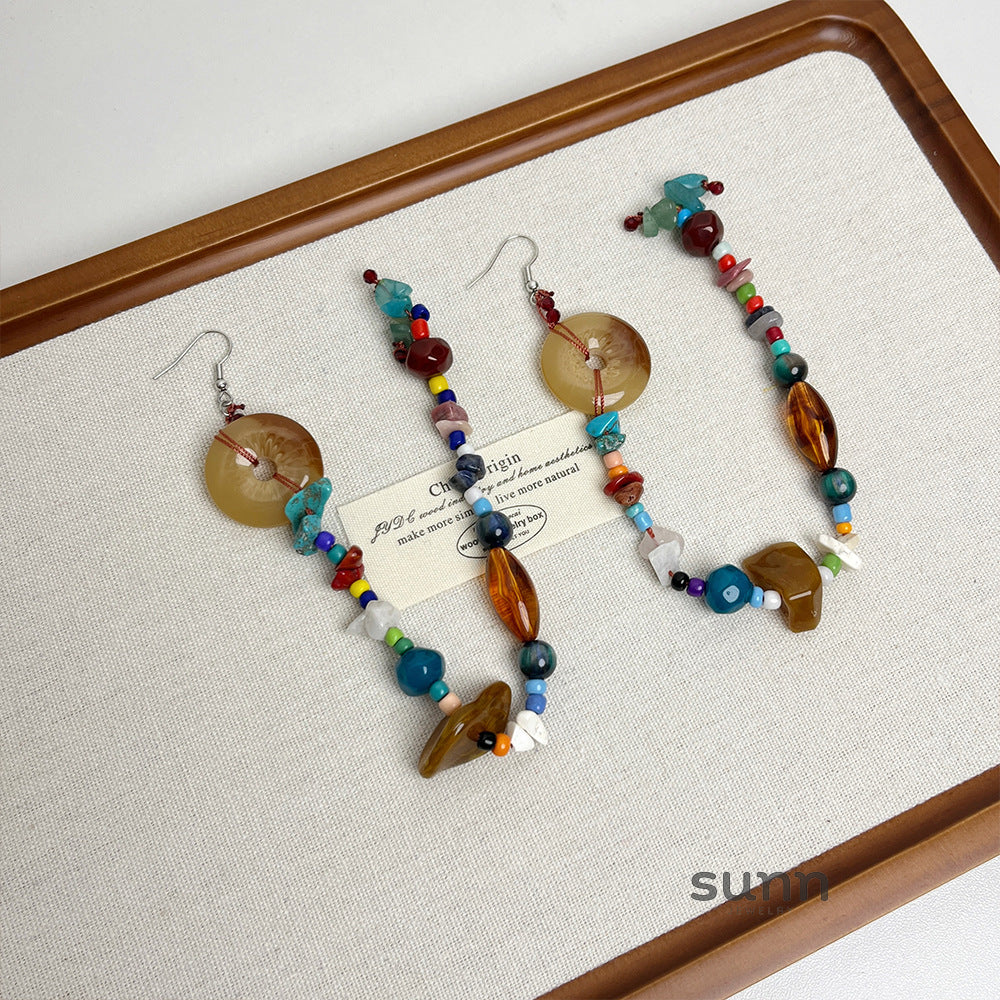 Minka Gemstone Tassel Earrings [JK6RJJAK]