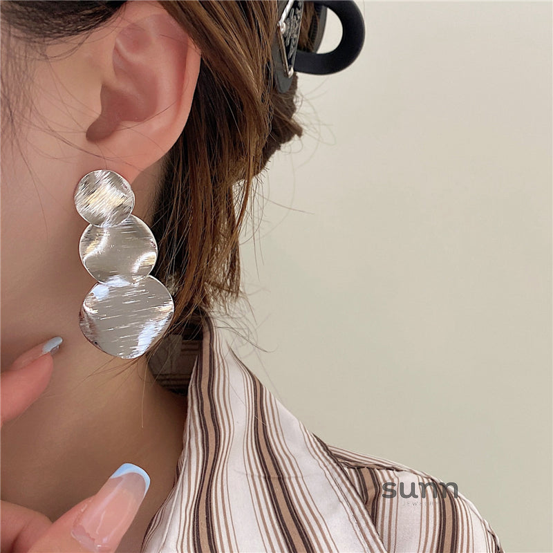 Minka Layered Brushed Earrings [XLTSI0JM]