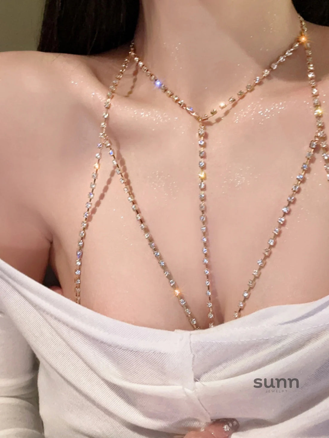 Mirabel Rhinestone Body Chain