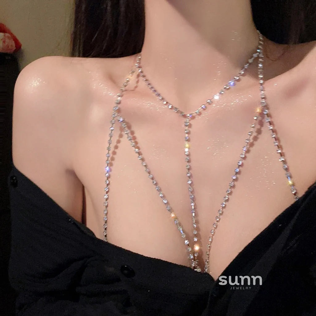 Mirabel Rhinestone Body Chain
