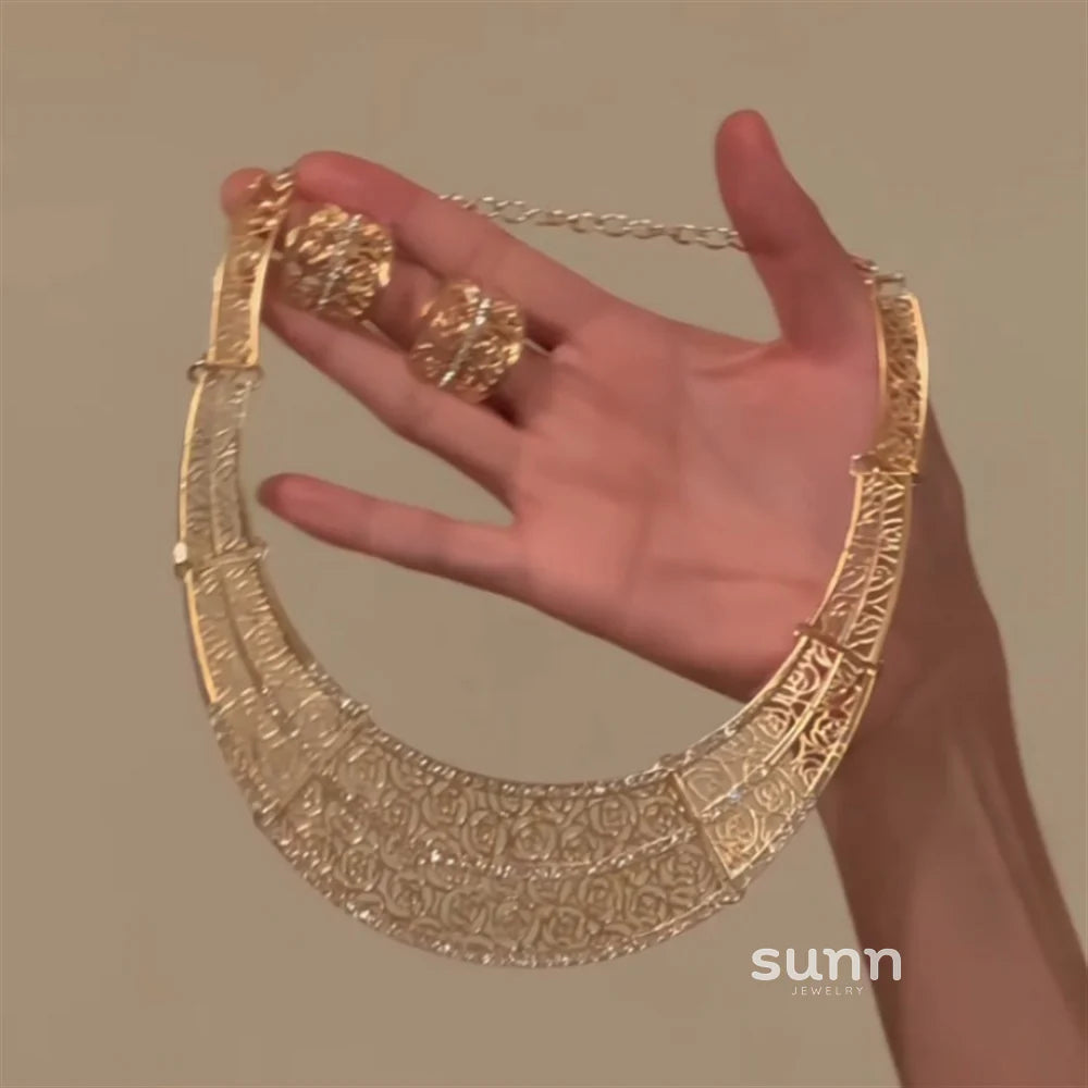 Miral Statement Floral Necklace Set