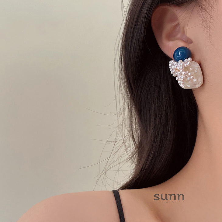 Miraya Pearl Bloom Earrings [ADYB4G13]