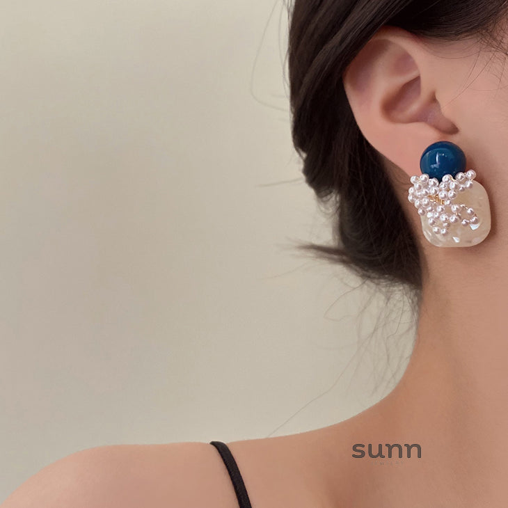 Miraya Pearl Bloom Earrings [EUXUXAOK]