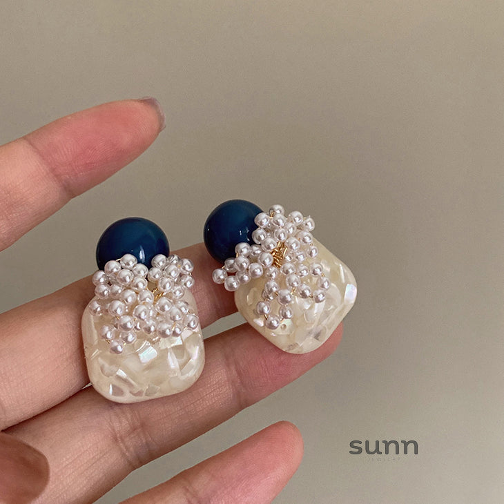 Miraya Pearl Bloom Earrings [BXRDQLPZ]