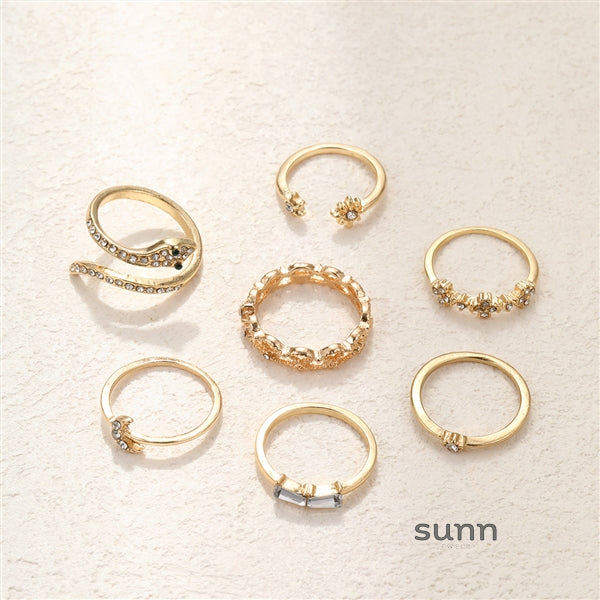 Mireille Constellation Serpent Ring Set [BL8E5I8V]