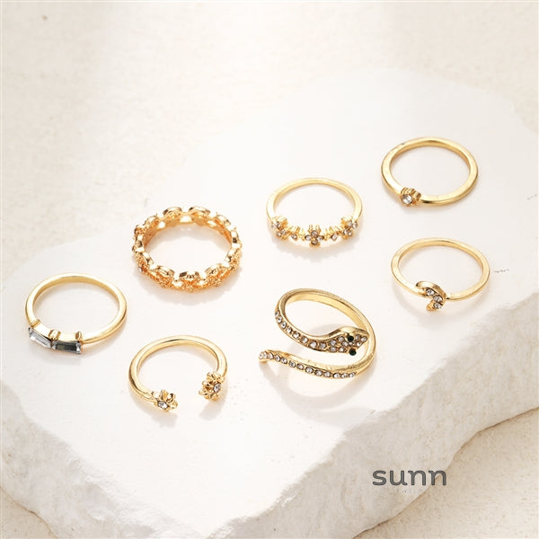 Mireille Constellation Serpent Ring Set [GU6Y4MSV]
