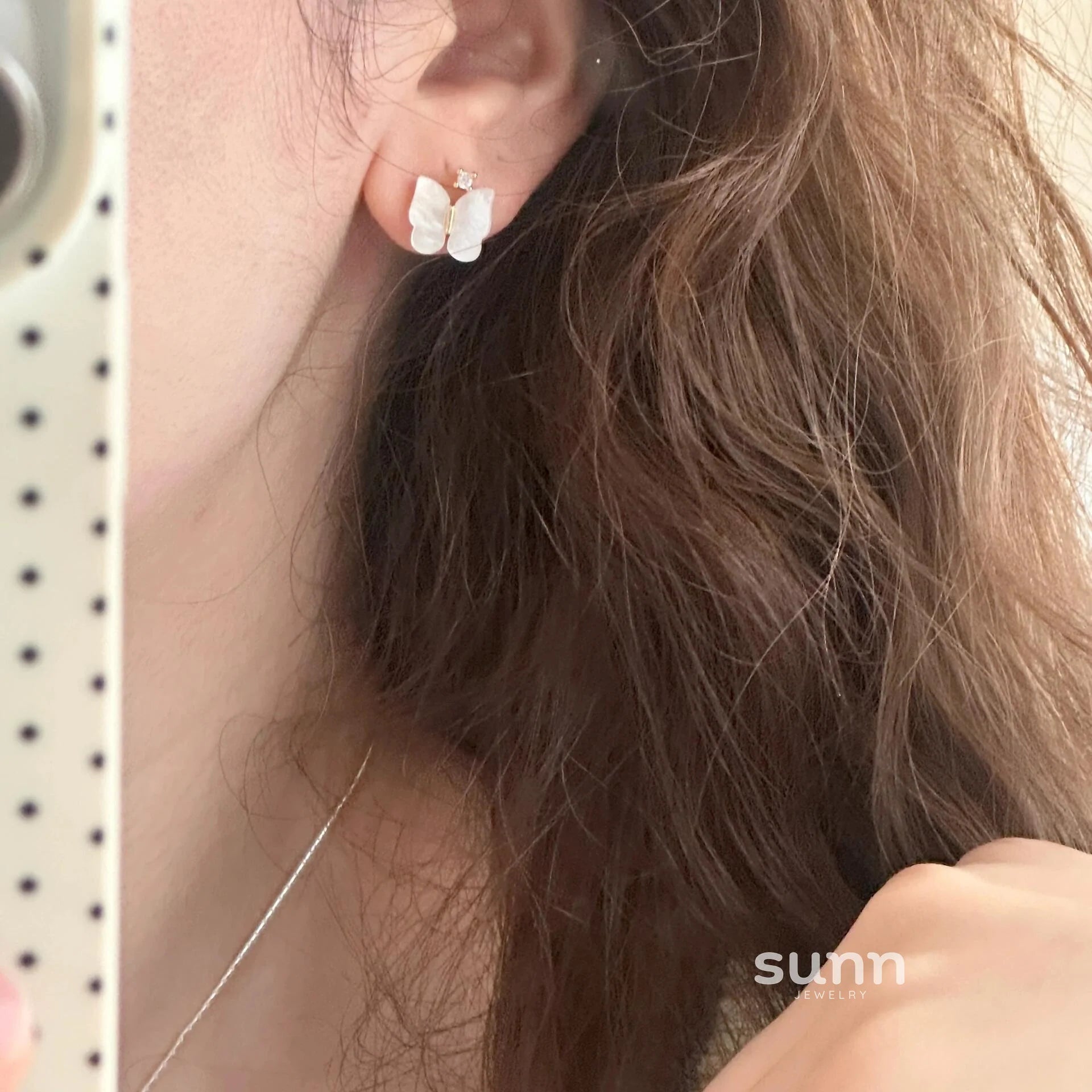 Mireille Iridescent Butterfly Earrings