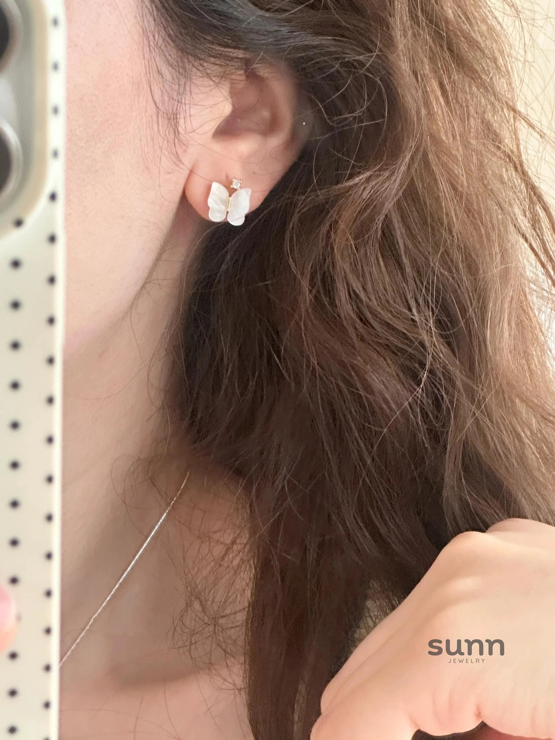 Mireille Iridescent Butterfly Earrings
