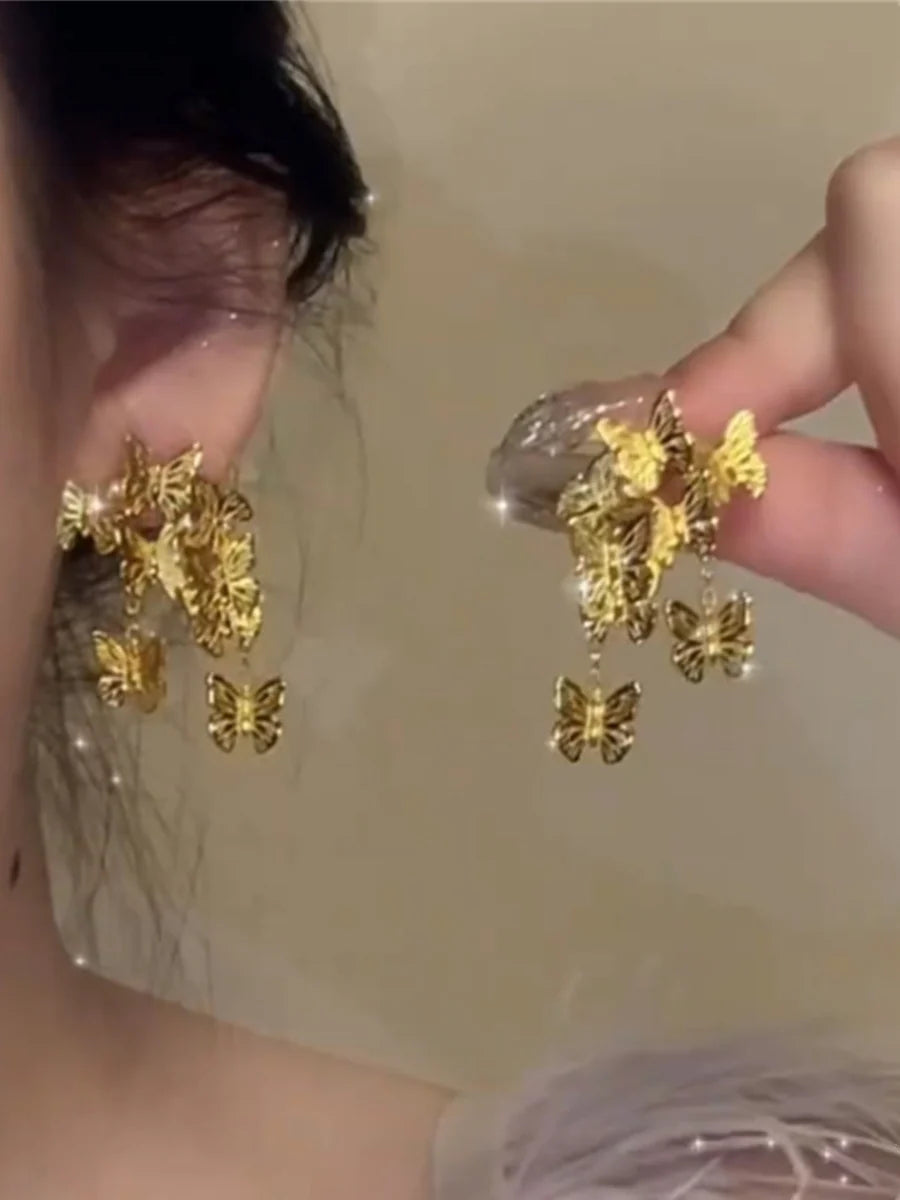 Mirella Golden Butterfly Earrings