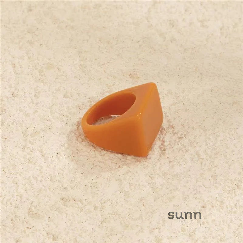 Miriam Chunky Square Resin Ring
