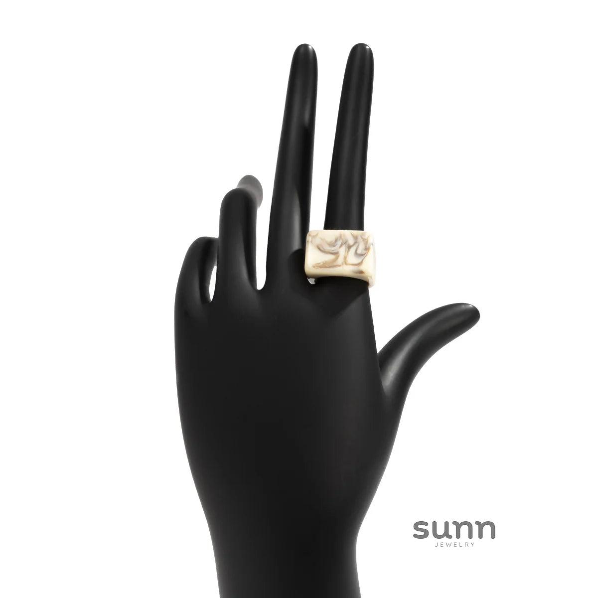 Miriam Chunky Square Resin Ring