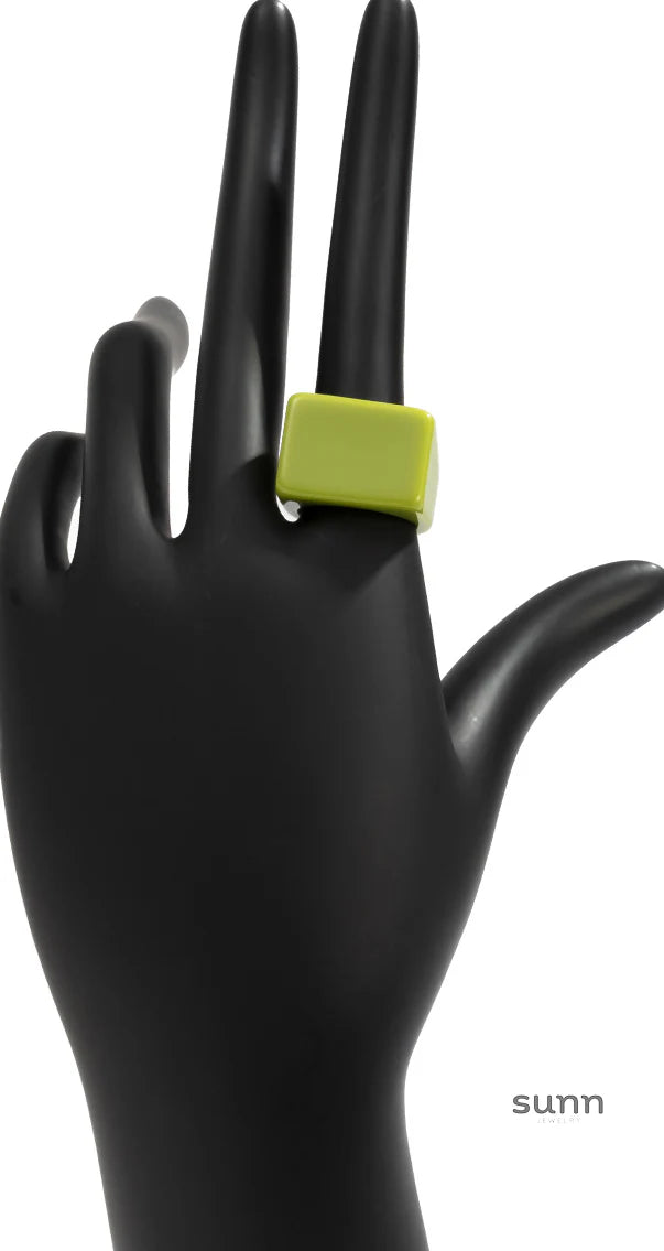 Miriam Chunky Square Resin Ring