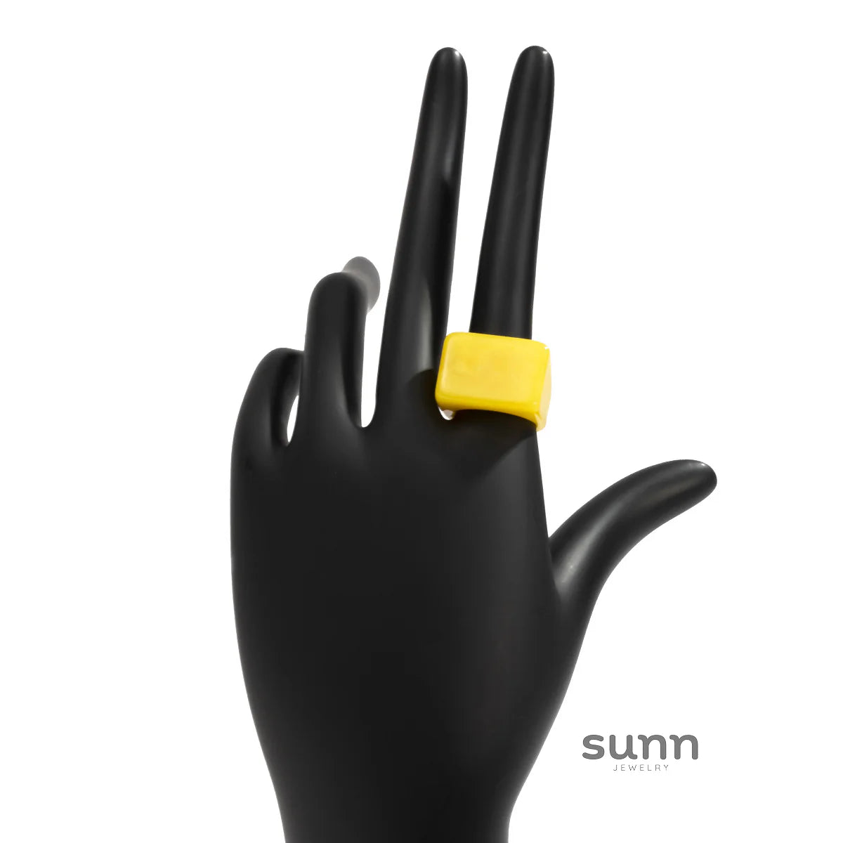 Miriam Chunky Square Resin Ring