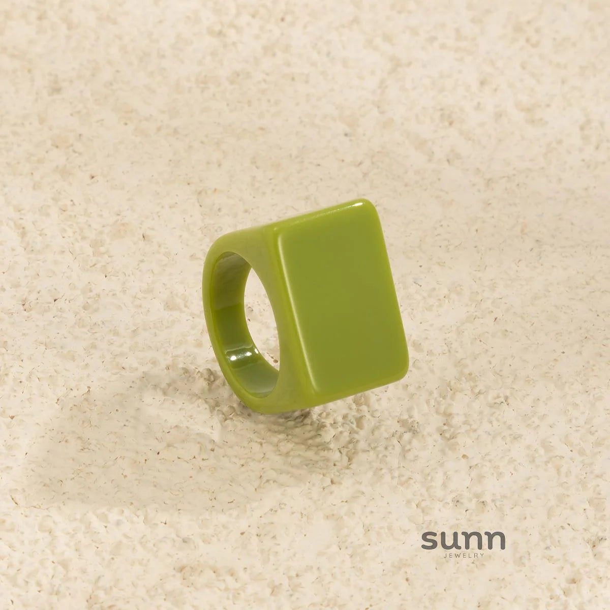 Miriam Chunky Square Resin Ring