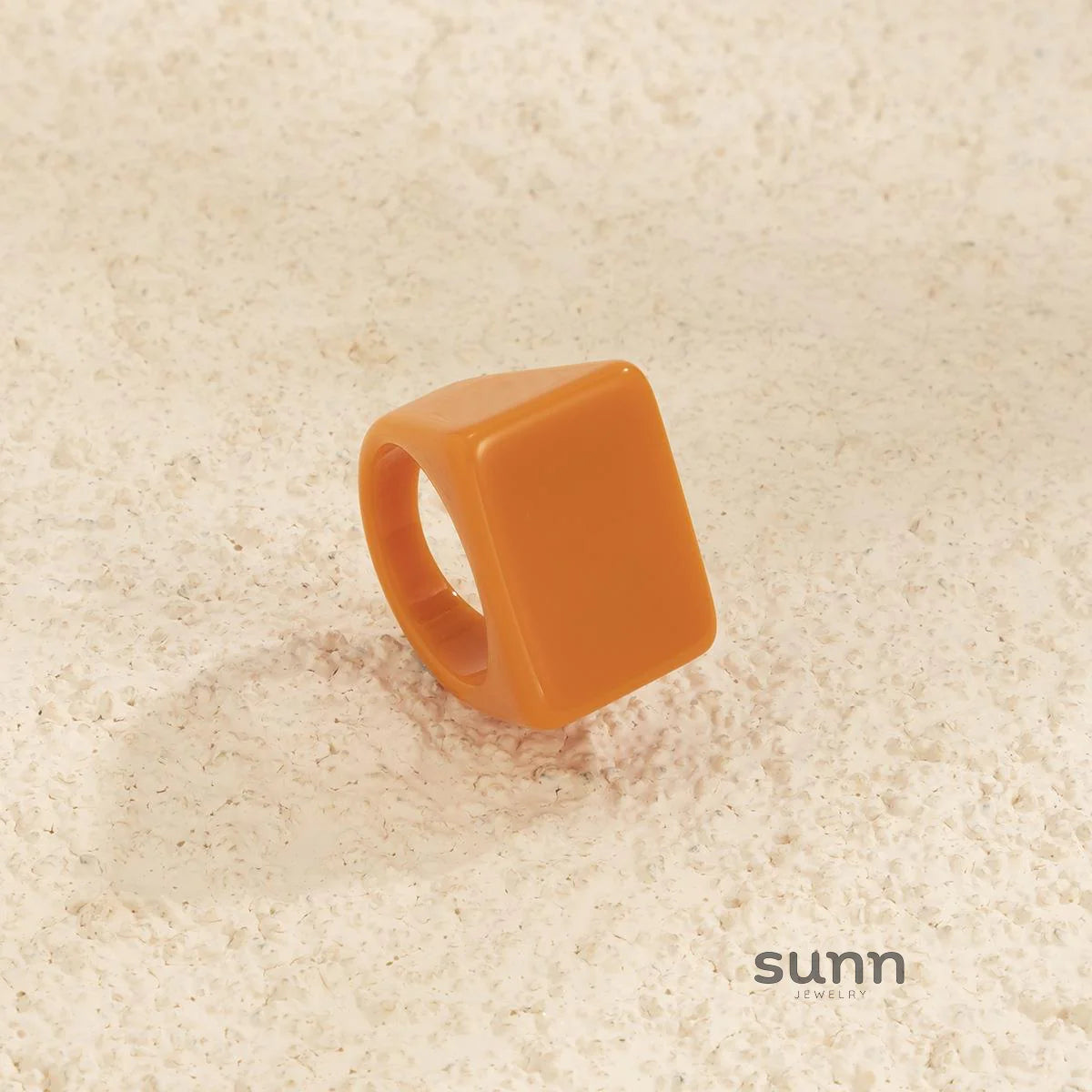 Miriam Chunky Square Resin Ring