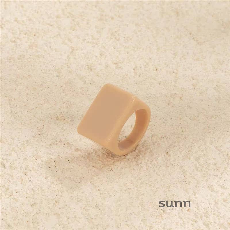 Miriam Chunky Square Resin Ring
