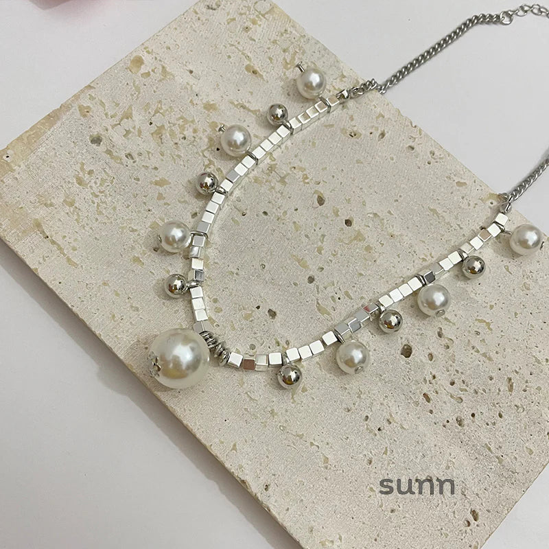Miroslava Pearl Pendant Necklace